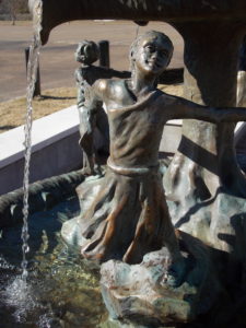 Carrie Lassetter Reeves memorial sculpture fountain